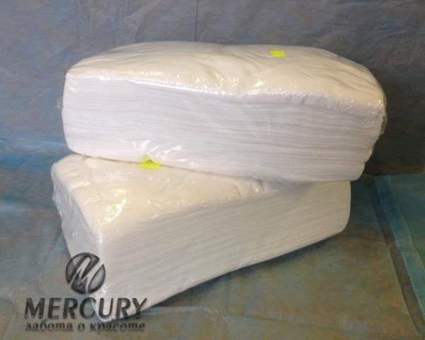 Полотенце 45х90 см, КОМФОРТ Белое - Индивидуально сложенное, 50 шт.