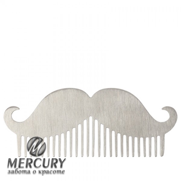 Расческа для расчесывания усов и бороды в форме усов, сталь 1