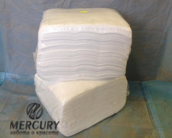 Полотенце 45х90 см ЛЮКС, Белое - Индивидуально сложенное