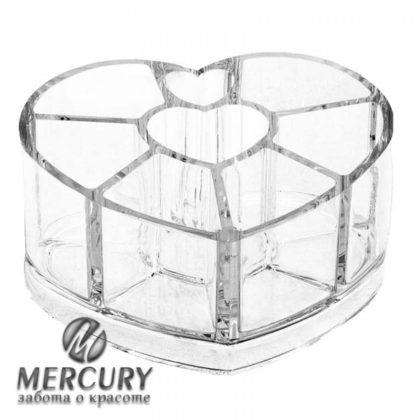 Подставка для помад, лаков и аксессуаров "Сердечко", F1057