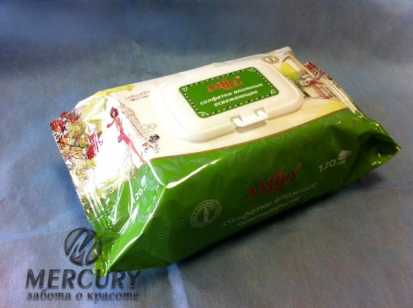 Салфетки LONDON влажные 120 шт, освежающие, аромат London - AMRA Travel