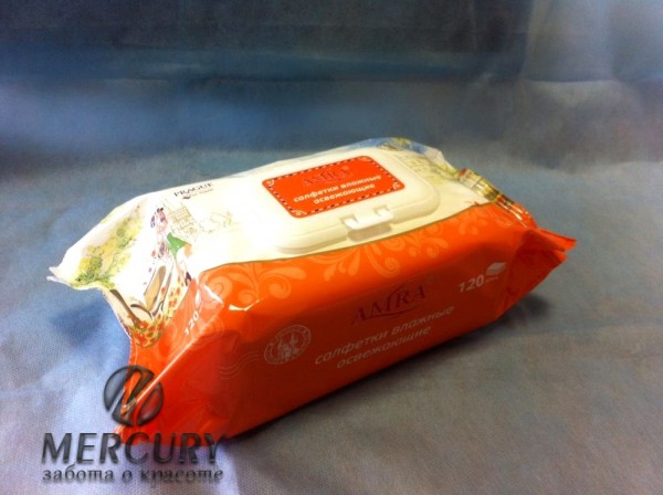 Салфетки PRAGUE влажные 120 шт, освежающие, аромат Prague - AMRA Travel