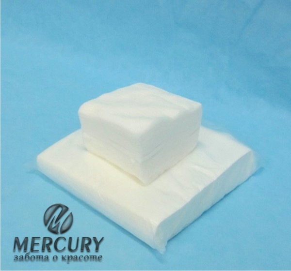 Салфетка спанлейс одноразовая 10х10 см впитывающая Белая, СТАНДАРТ 100 шт.