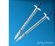 Шприц 1 мл, инсулиновый, одноразовый 3-х компонентный