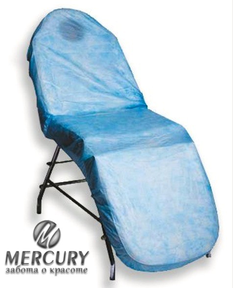 Чехол для кушетки с резинкой по краям, 90х210. Одноразовый нетканый материал СМС 35гр