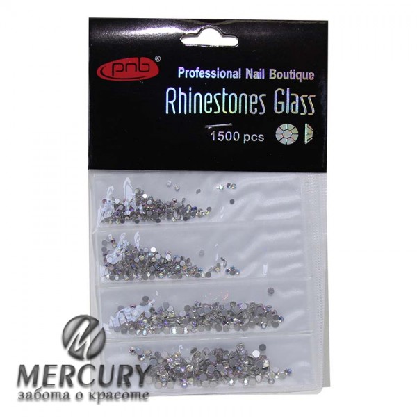 Стразы PNB серебро микс 1500 шт