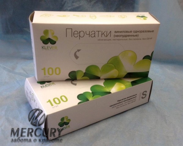 Перчатки Винил, Размер ( S ), не опудреные