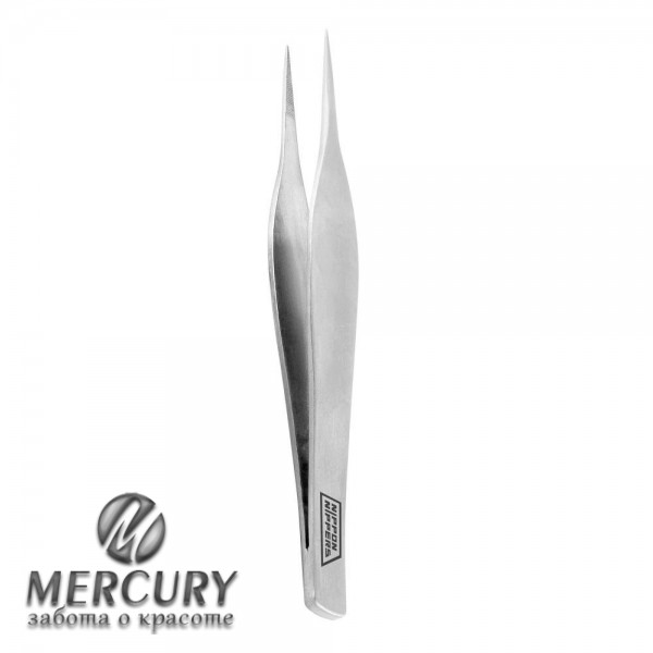 NN_T-05. Пинцет для кожи. Острый край с насечкой. Широкий. Длина 115 мм.