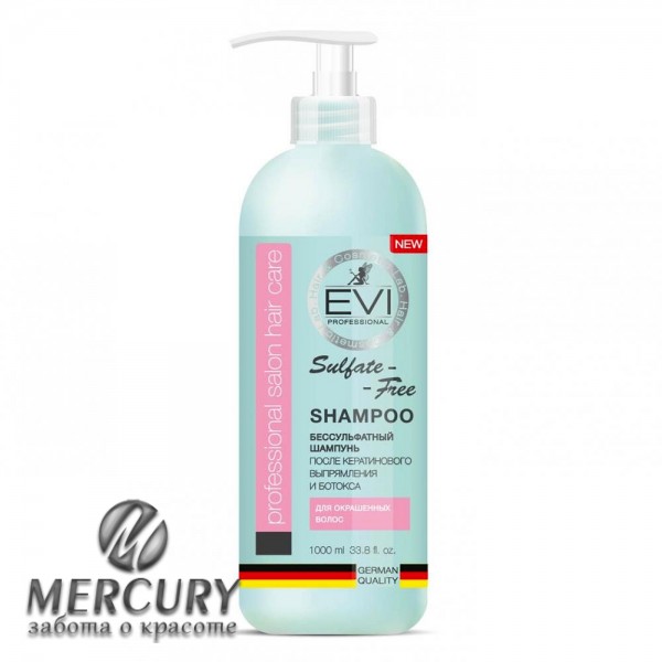 Шампунь Бессульфатный для окрашенных волос EVI 1000мл