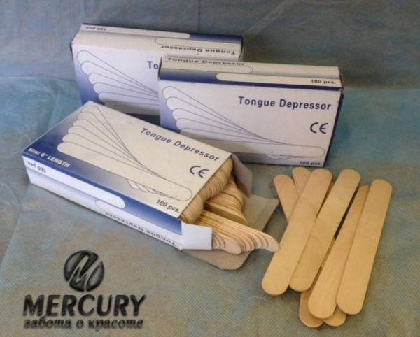 Шпатель для воска дерево 11см, 100шт