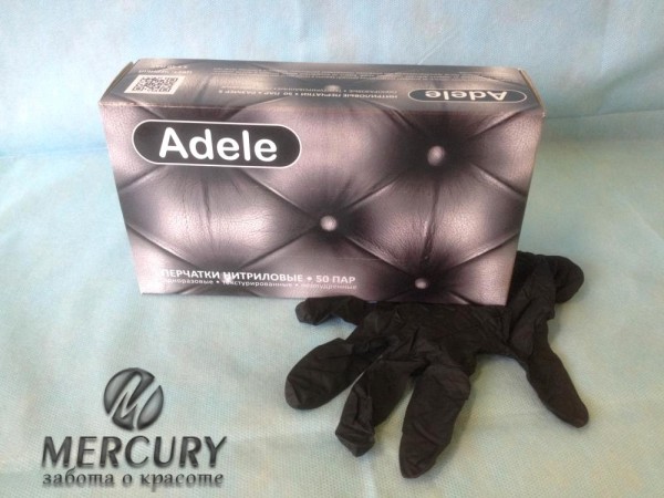 Перчатки Нитрил Чёрный, Размер ( M ), Не опудренные