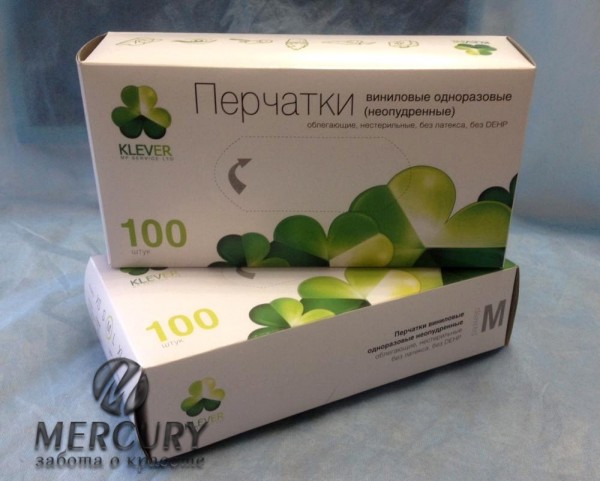 Перчатки Винил, Размер ( M ), не опудреные