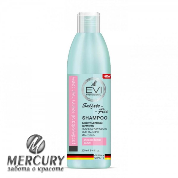 Шампунь бессульфатный для окрашенных волос EVI 250мл